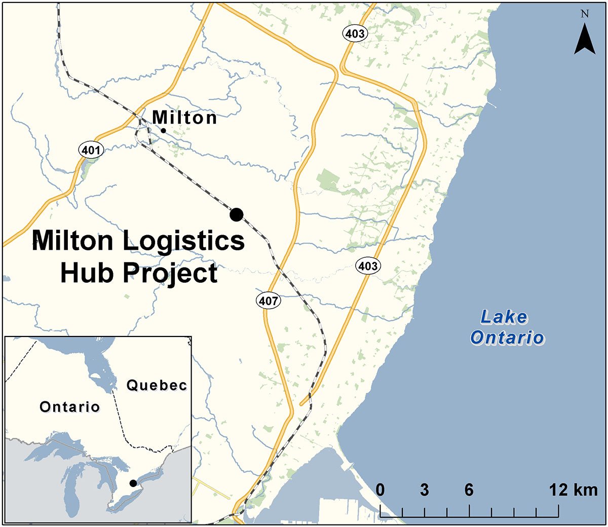 CN truck-rail hub proposal map