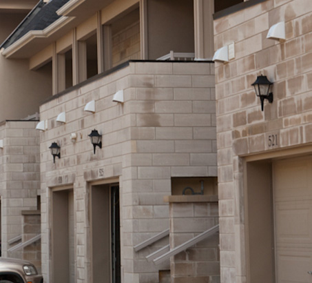 A row of townhouses