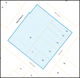 Map of application area