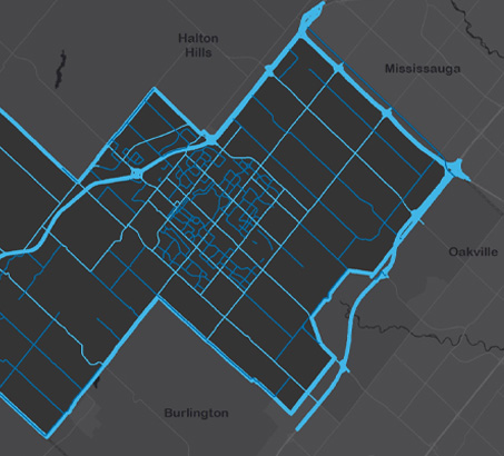 A map view of Milton