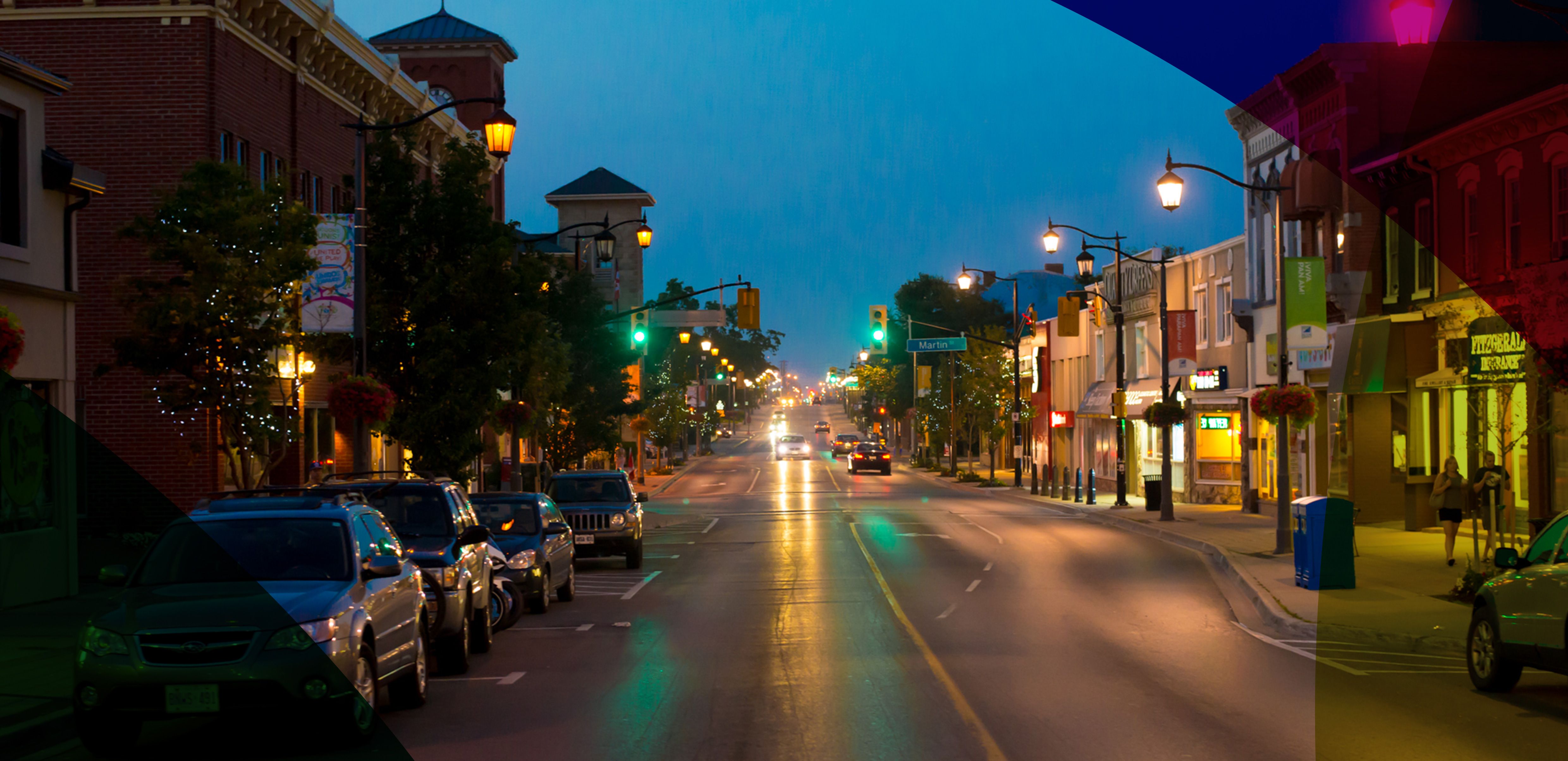 Picture of Downtown Milton at Night