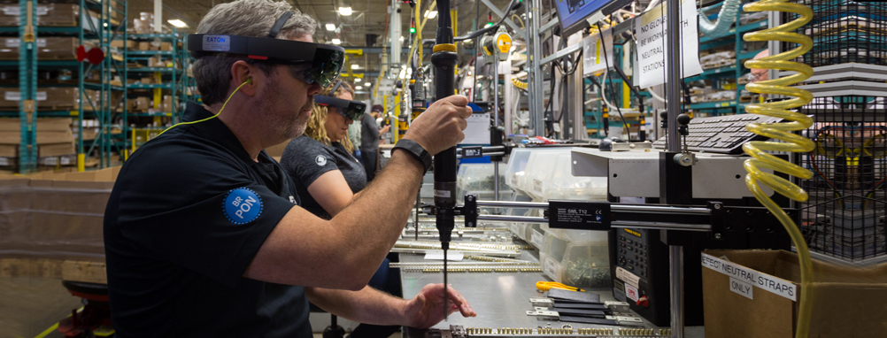 a man working at a machine