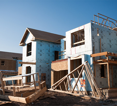 A home in the process of being built