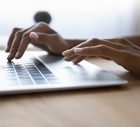 Hands on a keyboard