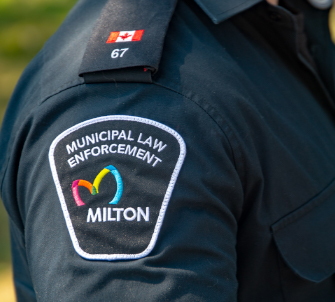 A close-up photo of the Municipal Law Enforcement badge