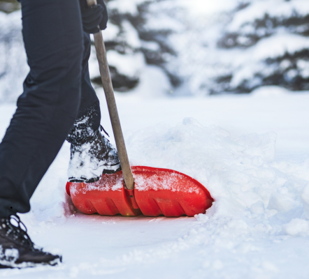 shovelling snow
