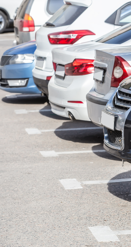 cars parked in a row