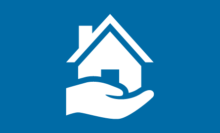 icon of hand holding a house